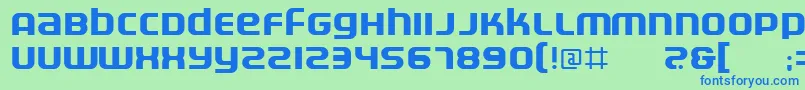 Electrofied Font – Blue Fonts on Green Background