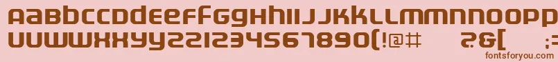 Electrofied Font – Brown Fonts on Pink Background