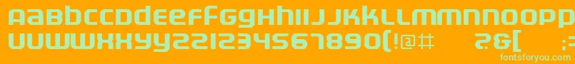 Electrofied Font – Green Fonts on Orange Background