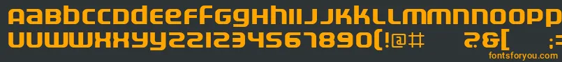 フォントElectrofied – 黒い背景にオレンジの文字