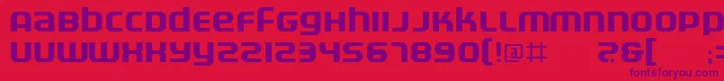 Electrofied Font – Purple Fonts on Red Background