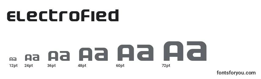 Electrofied Font Sizes