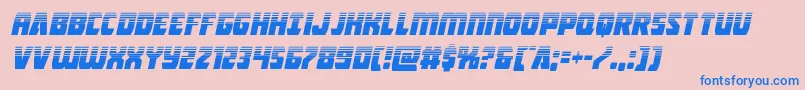 Intergalactichalfital Font – Blue Fonts on Pink Background