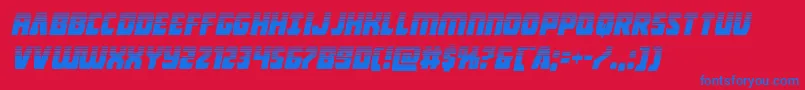 Intergalactichalfital Font – Blue Fonts on Red Background