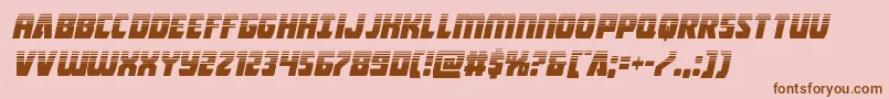 Intergalactichalfital Font – Brown Fonts on Pink Background