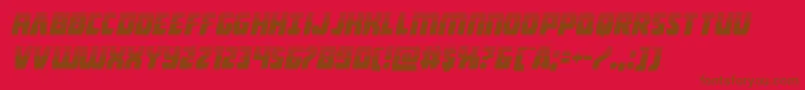 Intergalactichalfital Font – Brown Fonts on Red Background