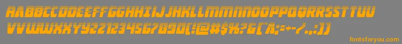 Intergalactichalfital Font – Orange Fonts on Gray Background