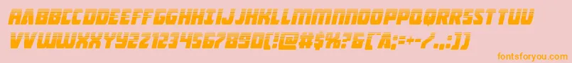 Intergalactichalfital-Schriftart – Orangefarbene Schriften auf rosa Hintergrund