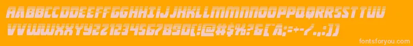 Intergalactichalfital Font – Pink Fonts on Orange Background