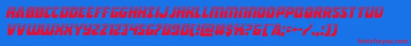 Intergalactichalfital-fontti – punaiset fontit sinisellä taustalla
