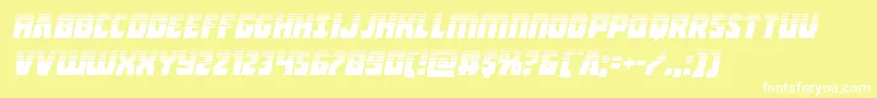 Intergalactichalfital Font – White Fonts on Yellow Background