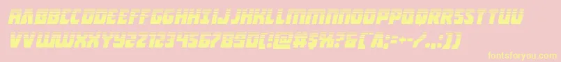 Intergalactichalfital Font – Yellow Fonts on Pink Background