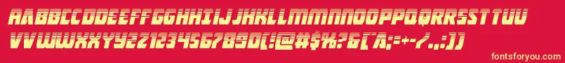 Intergalactichalfital Font – Yellow Fonts on Red Background