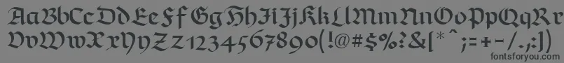 フォントRichmondfrakturLtRegular – 黒い文字の灰色の背景