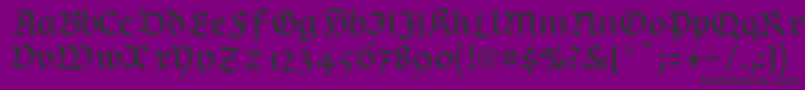 RichmondfrakturLtRegular Font – Black Fonts on Purple Background