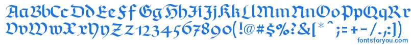 RichmondfrakturLtRegular Font – Blue Fonts on White Background