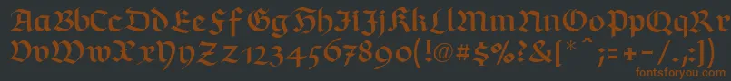 RichmondfrakturLtRegular Font – Brown Fonts on Black Background