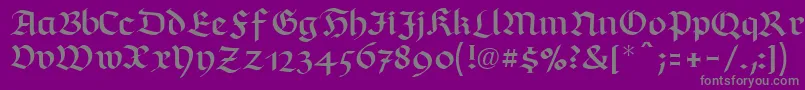 RichmondfrakturLtRegular Font – Gray Fonts on Purple Background