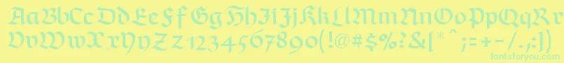More about RichmondfrakturLtRegular Font RichmondfrakturLtRegular Font – Green Fonts on Yellow Background