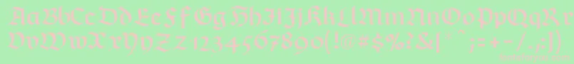 RichmondfrakturLtRegular Font – Pink Fonts on Green Background