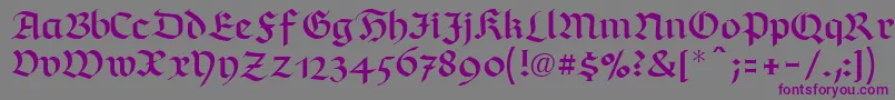 RichmondfrakturLtRegular Font – Purple Fonts on Gray Background