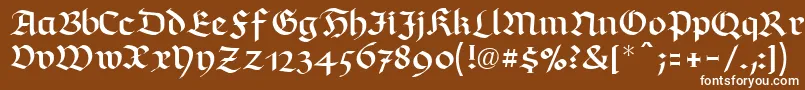 RichmondfrakturLtRegular Font – White Fonts on Brown Background