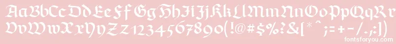 RichmondfrakturLtRegular Font – White Fonts on Pink Background