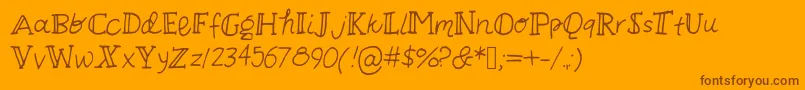 More about Askeses Font Askeses Font – Brown Fonts on Orange Background