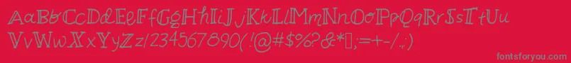 Askeses Font – Gray Fonts on Red Background