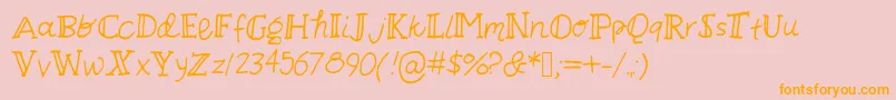 Askeses Font – Orange Fonts on Pink Background