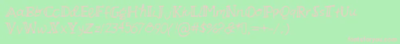 Askeses Font – Pink Fonts on Green Background