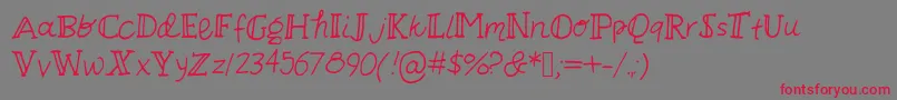 Askeses Font – Red Fonts on Gray Background