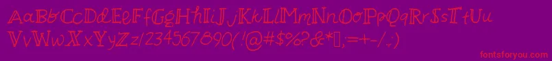 Askeses Font – Red Fonts on Purple Background