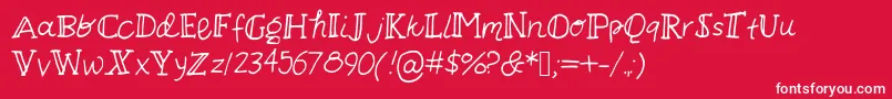 Askeses Font – White Fonts on Red Background