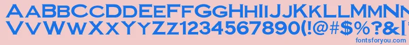 Irronplategothicbold Font – Blue Fonts on Pink Background