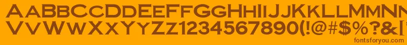 Irronplategothicbold Font – Brown Fonts on Orange Background