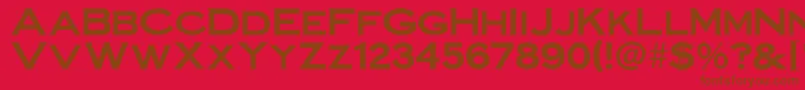 Irronplategothicbold Font – Brown Fonts on Red Background