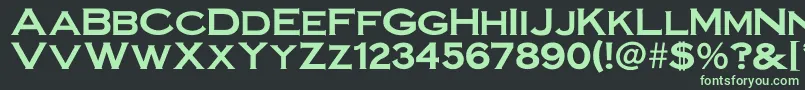 Irronplategothicbold Font – Green Fonts on Black Background