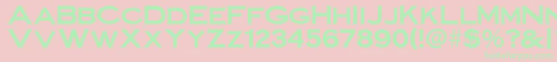 Irronplategothicbold Font – Green Fonts on Pink Background