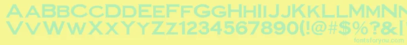 Irronplategothicbold Font – Green Fonts on Yellow Background