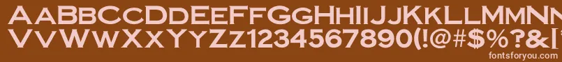 Irronplategothicbold Font – Pink Fonts on Brown Background