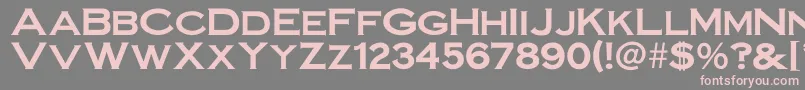 Irronplategothicbold Font – Pink Fonts on Gray Background