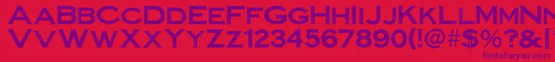 Irronplategothicbold Font – Purple Fonts on Red Background