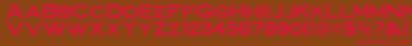 Irronplategothicbold Font – Red Fonts on Brown Background