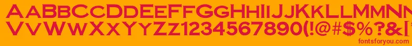 Irronplategothicbold Font – Red Fonts on Orange Background