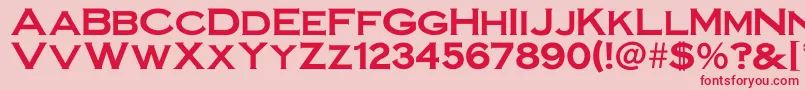 Irronplategothicbold Font – Red Fonts on Pink Background