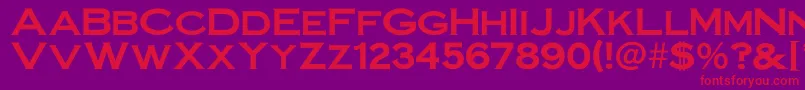 Irronplategothicbold Font – Red Fonts on Purple Background