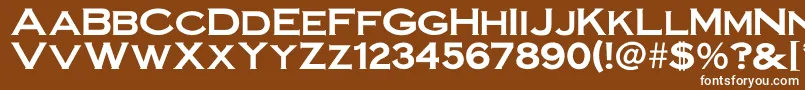 Irronplategothicbold Font – White Fonts on Brown Background