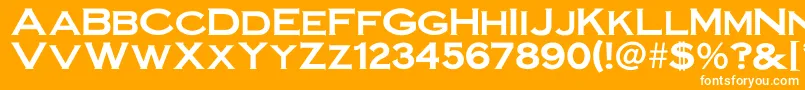 Irronplategothicbold Font – White Fonts on Orange Background