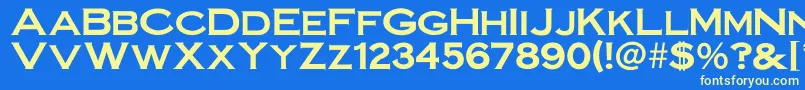 Irronplategothicbold Font – Yellow Fonts on Blue Background